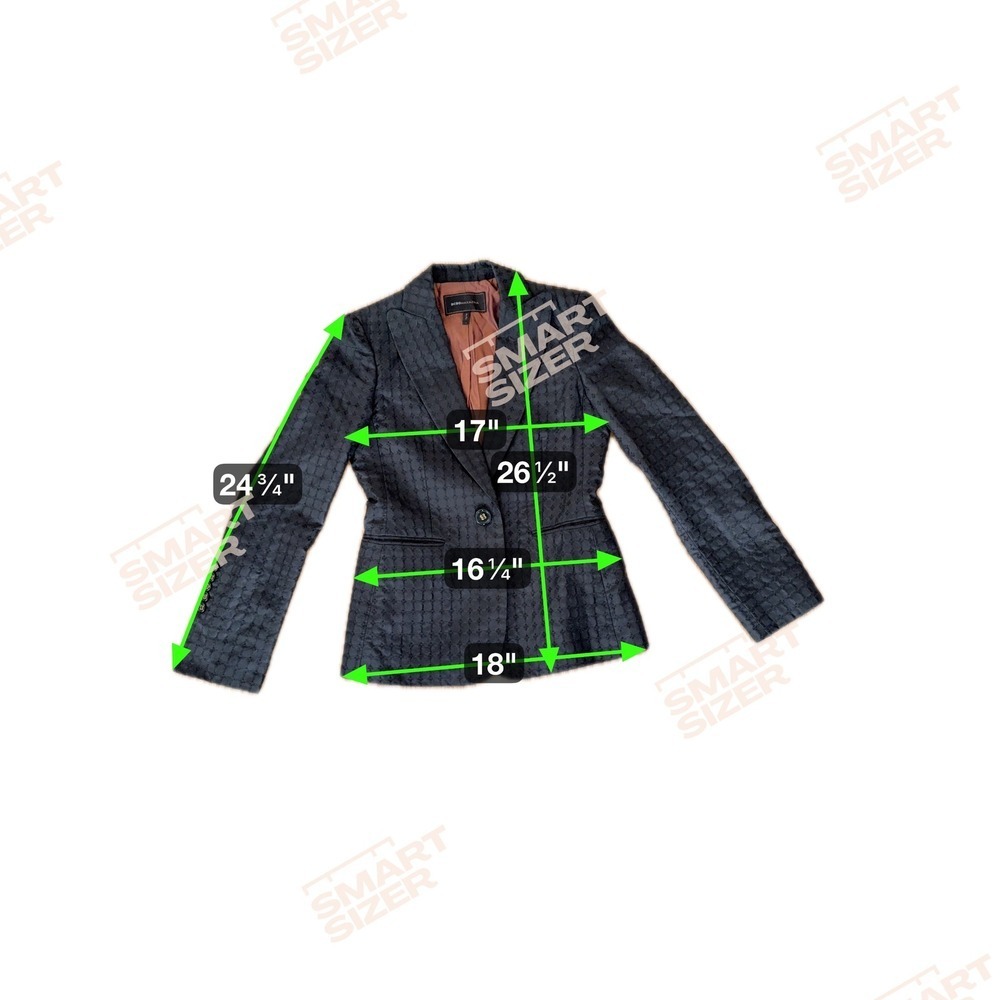 BCBGMAXAZRIA Black Textured Blazer Jacket Career Wear Work Office Stylish - Picture 9 of 10